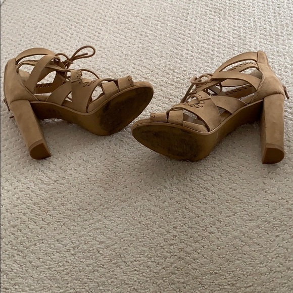 Nude suede wedges - Picture 6 of 6